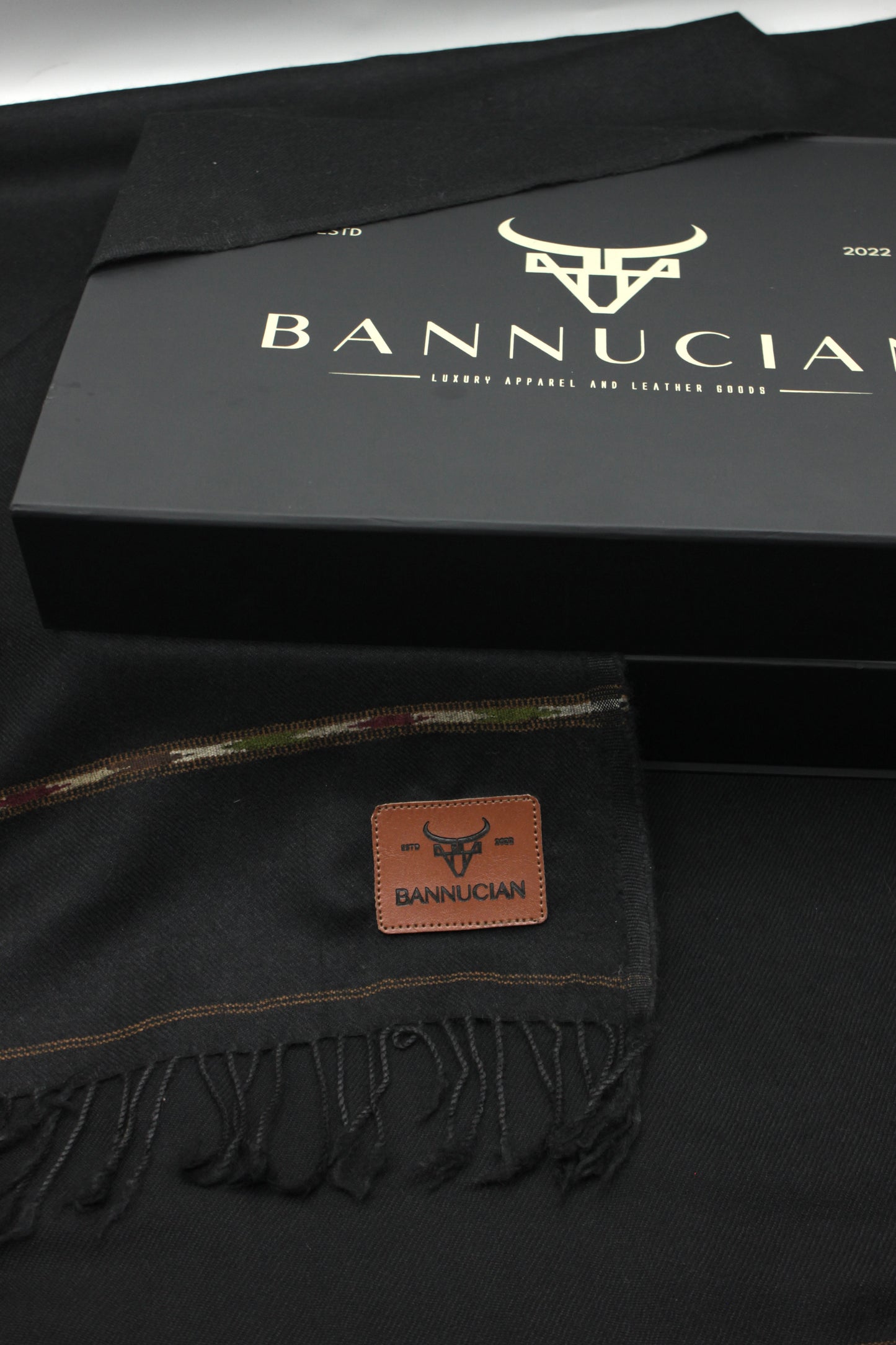 Premium Quality Double Fiber Black striped Pure Woolen Shawl