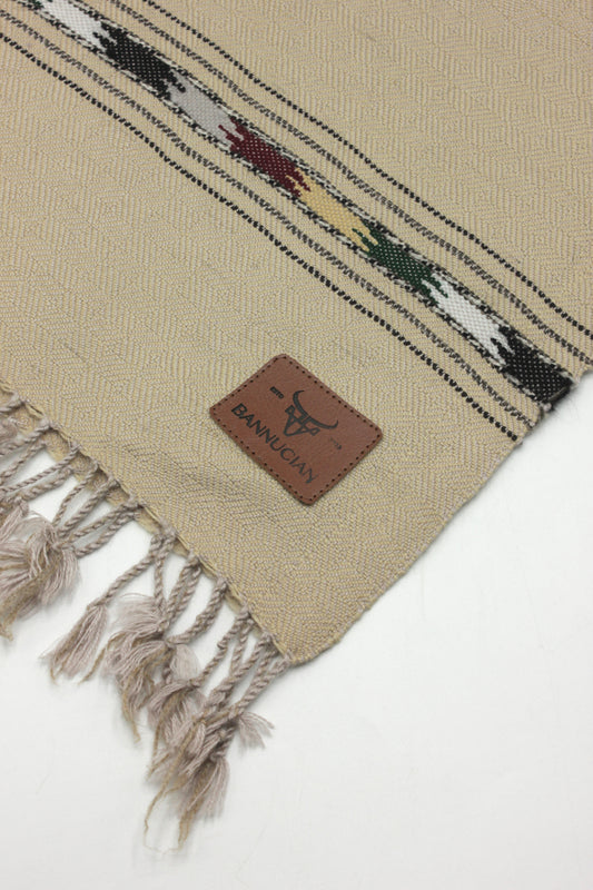 Premium Quality light brown-beige stripped design muffler