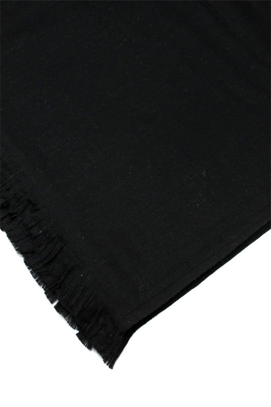 Premium Quality Pure Black Woolen Blend Shawl