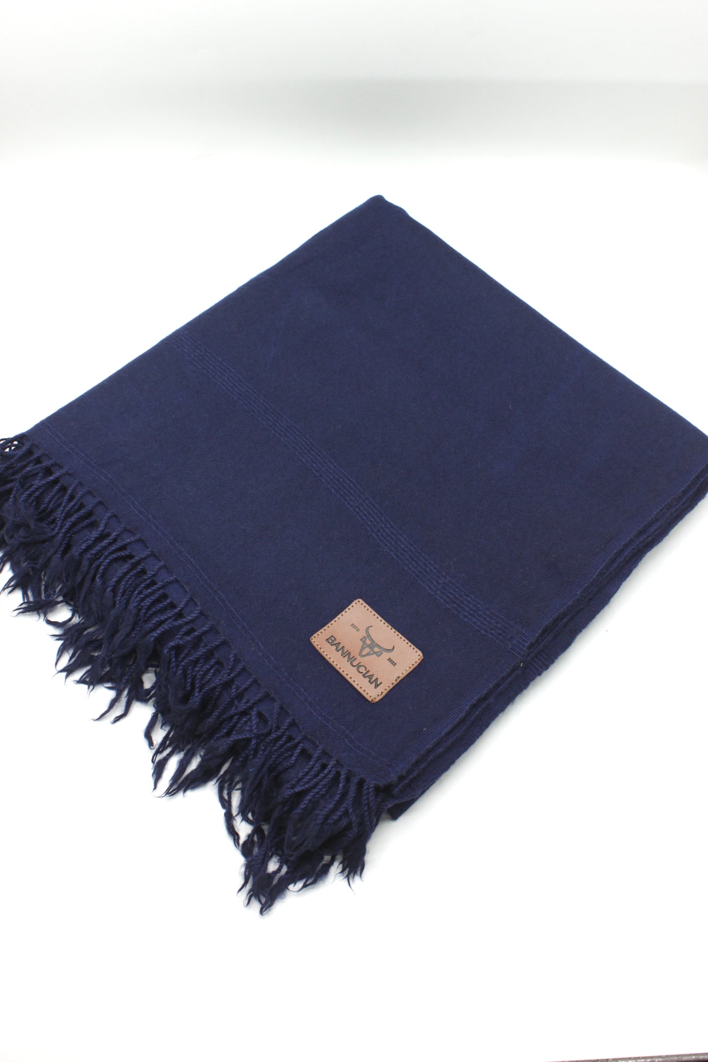 premium quality plain double fiber navy blue pure woolen shawl