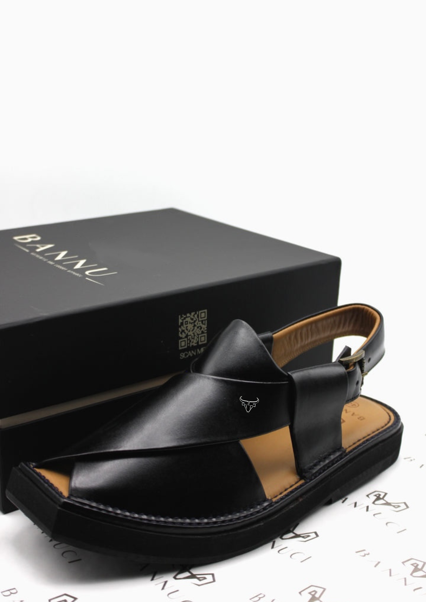 LUXURY BLACK PESHAWARI KAPTAAN CHAPPAL
