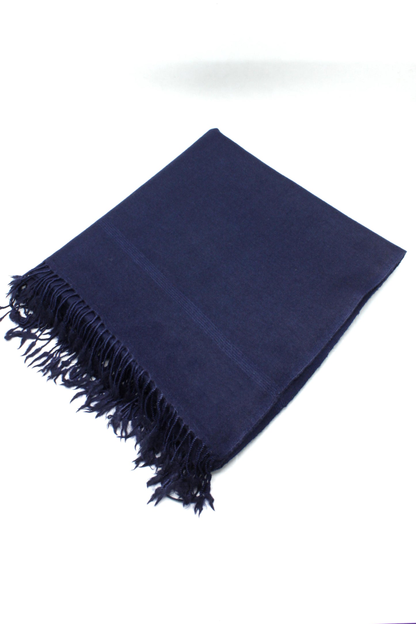 High Quality Single Fiber Pure Wool Navy Blue Plain Shawl