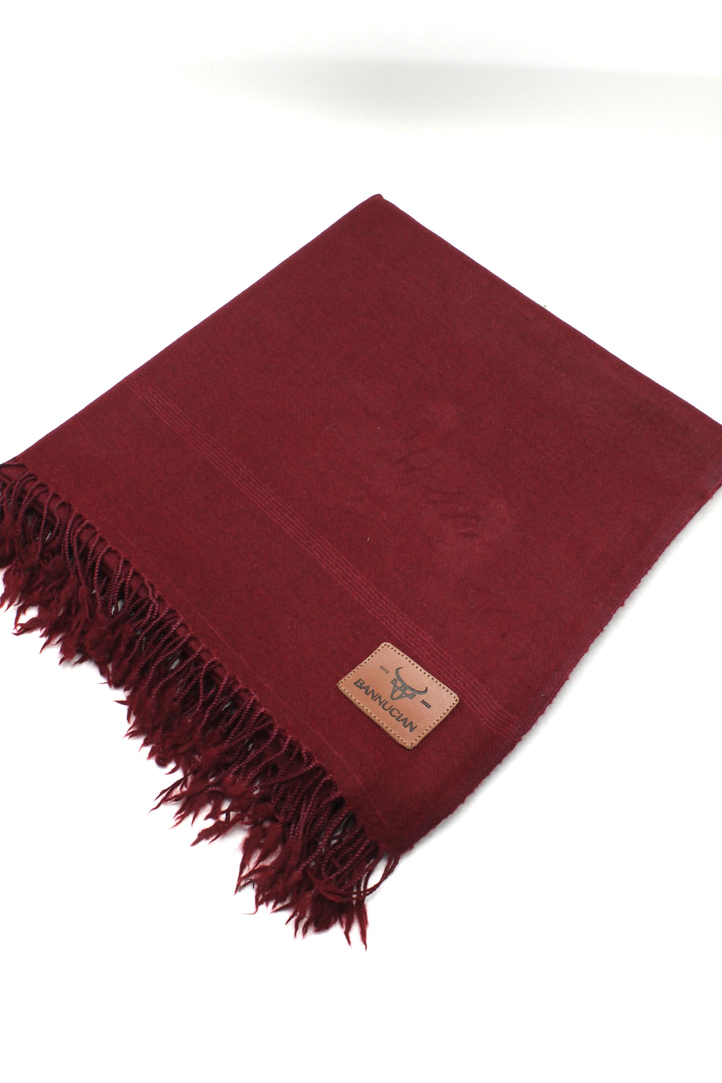 Premium Quality Single Fiber Plain Meroon Pure Woolen Shawl