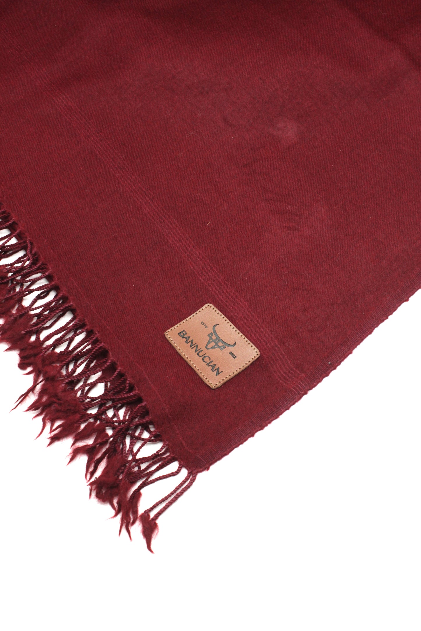 Premium Quality Single Fiber Plain Meroon Pure Woolen Shawl