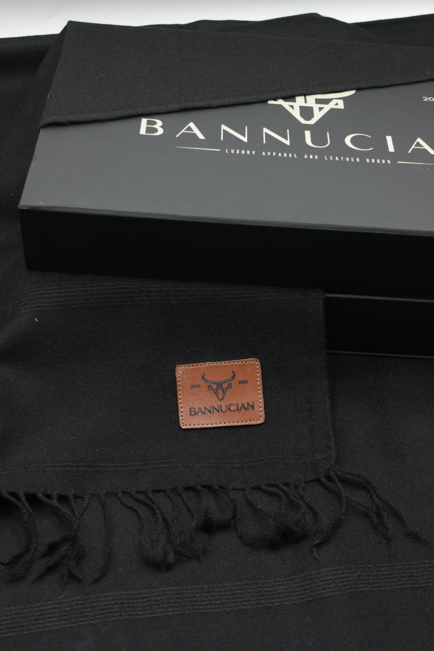 Premium Quality Plain Double-Fiber Black Pure Woolen Shawl