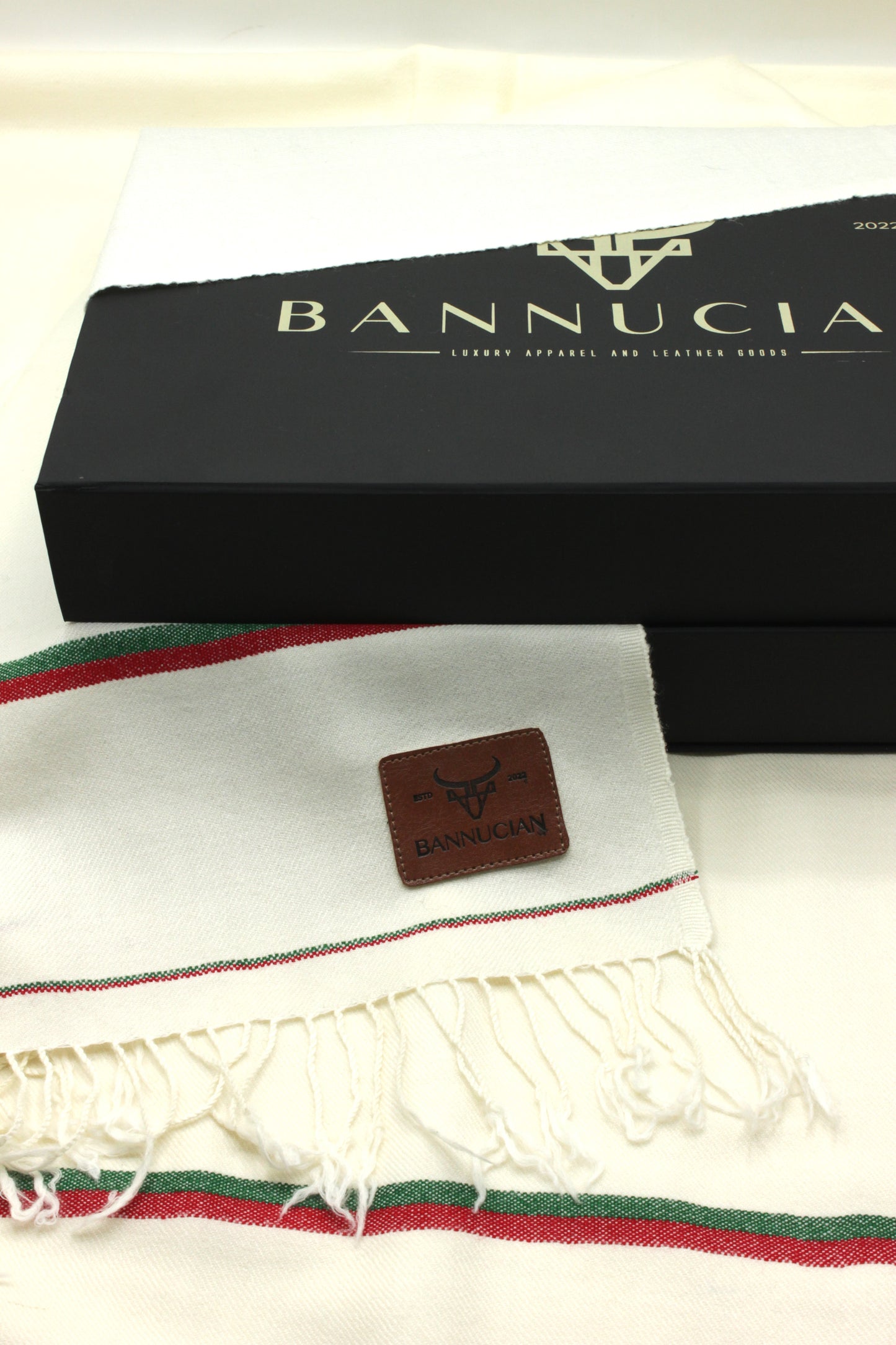 Premium Quality Double Fiber PTI Striped Off White Pure Woolen Shawl