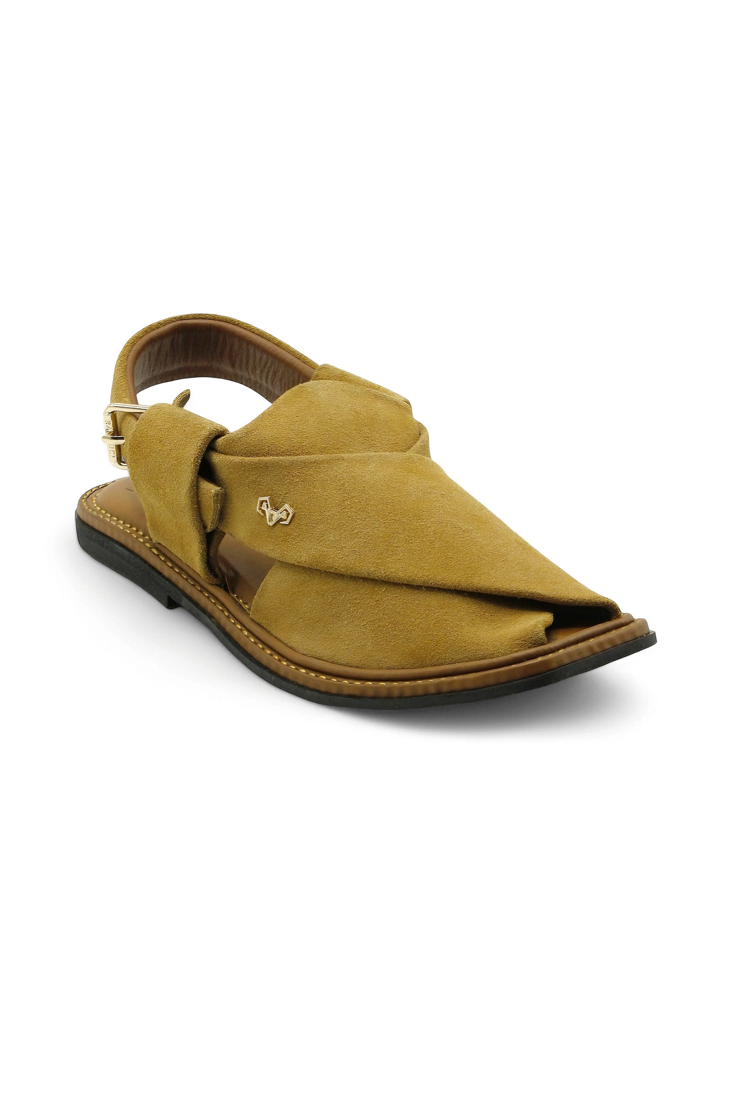 Luxury Beige Suede Peshawari  Chappal