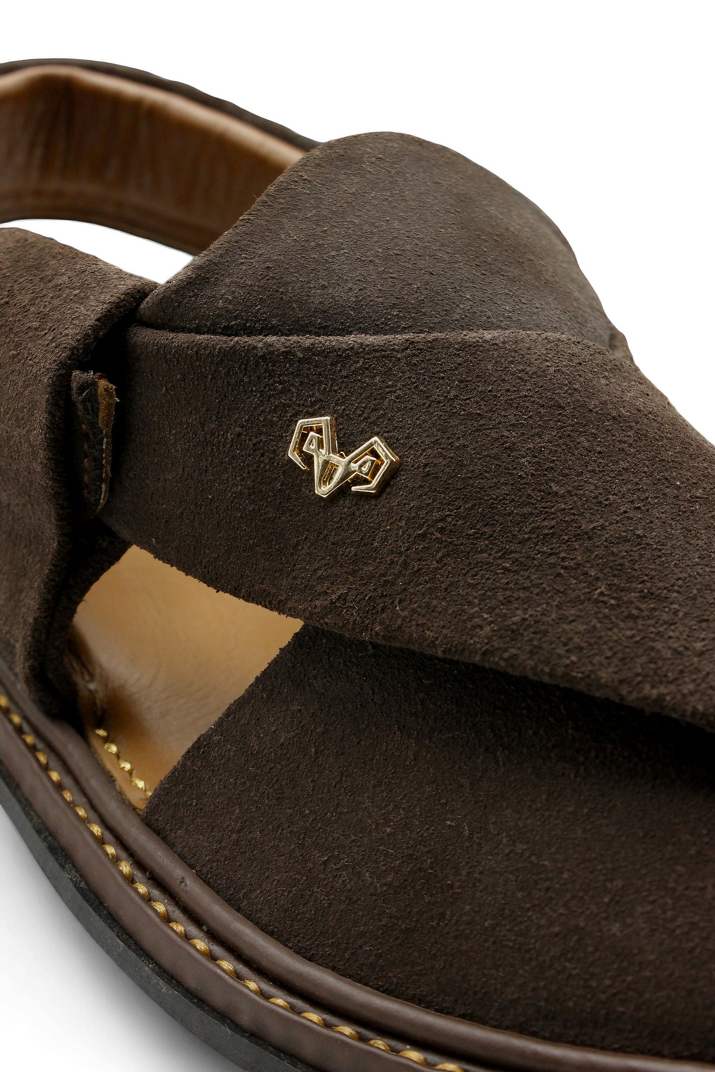 Luxury Dark Brown Peshawari Suede Chappal