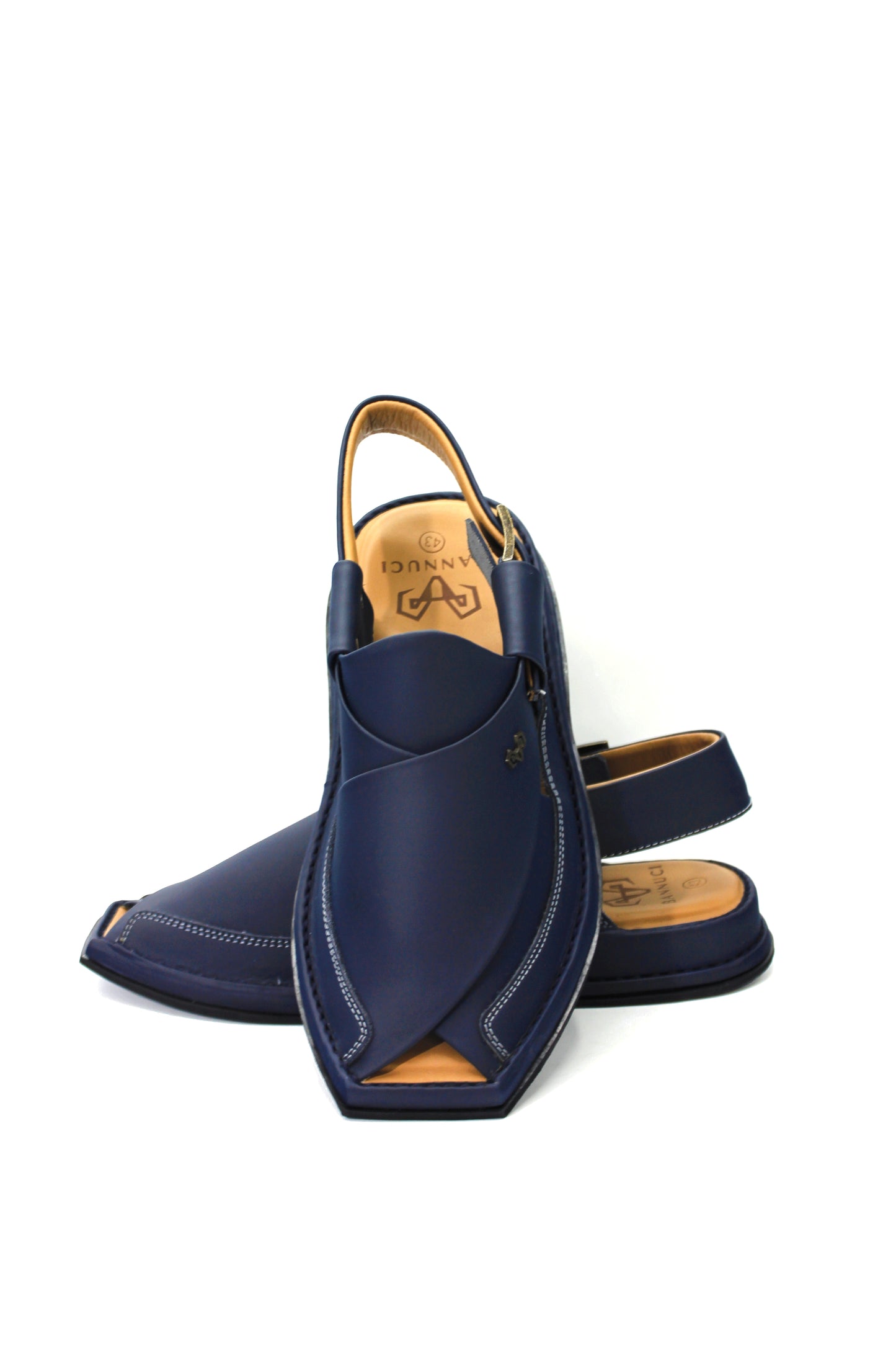 Luxury Zalmi Blue Peshawari Chappal