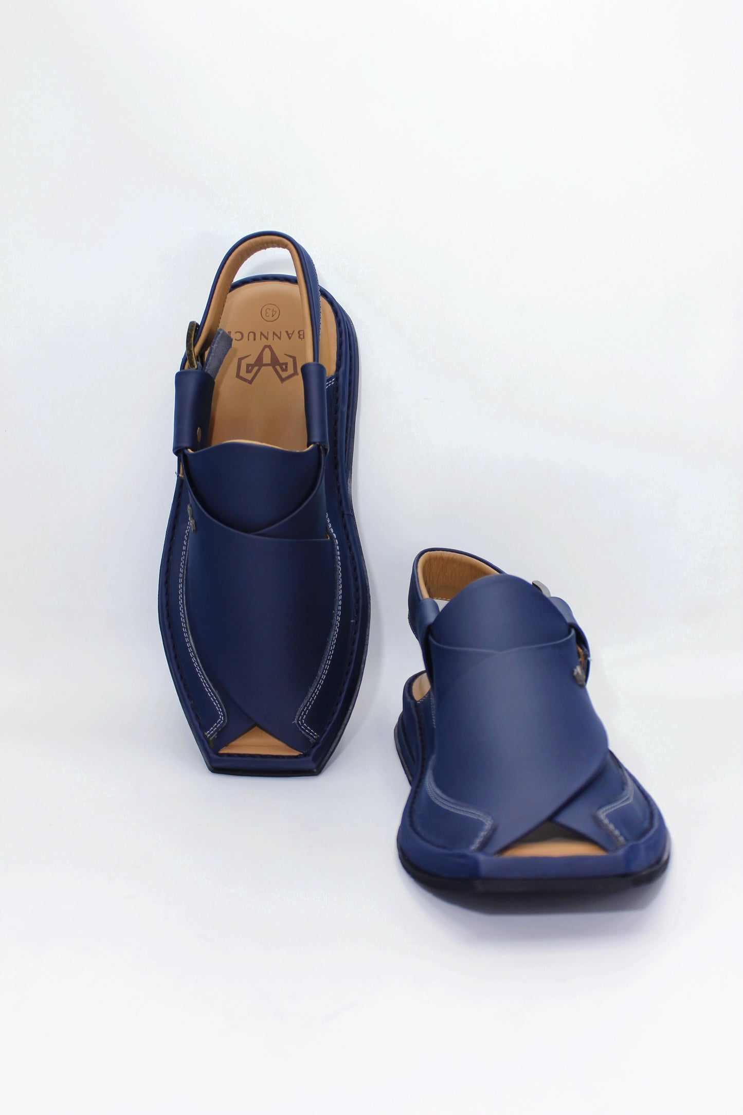 Luxury Zalmi Blue Peshawari Chappal
