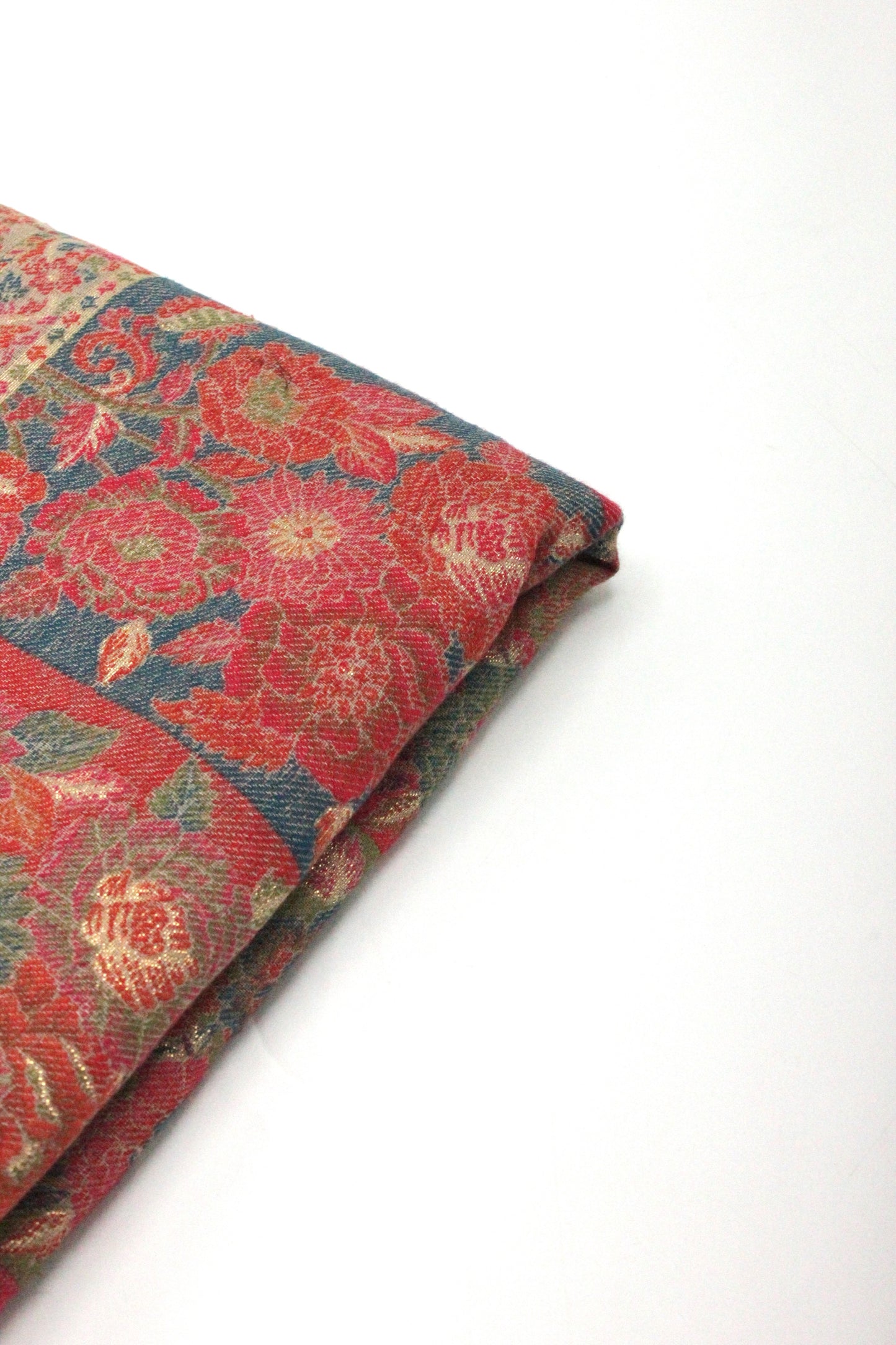 PREMIUM QUALITY RED MULTI COLOR WOVEN PASHMINA CASHMERE SHAWL