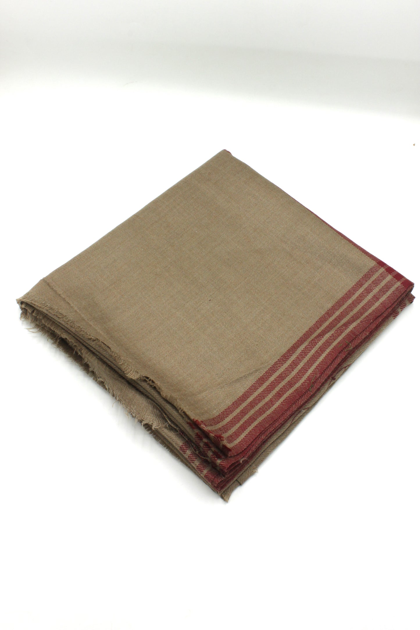 Premium Quality Brown with Red Embroidery  Pashmina Cashmere Shawl