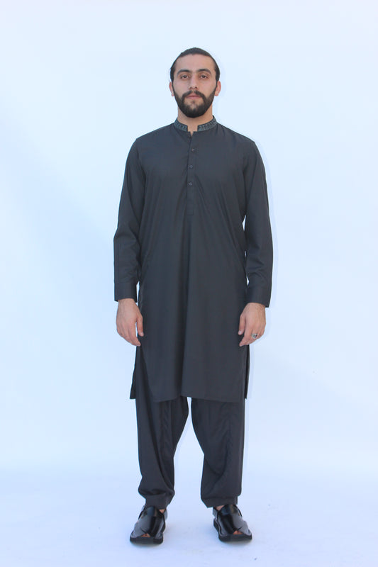 Premium Quality Carbon Shadow Kurta Shalwar