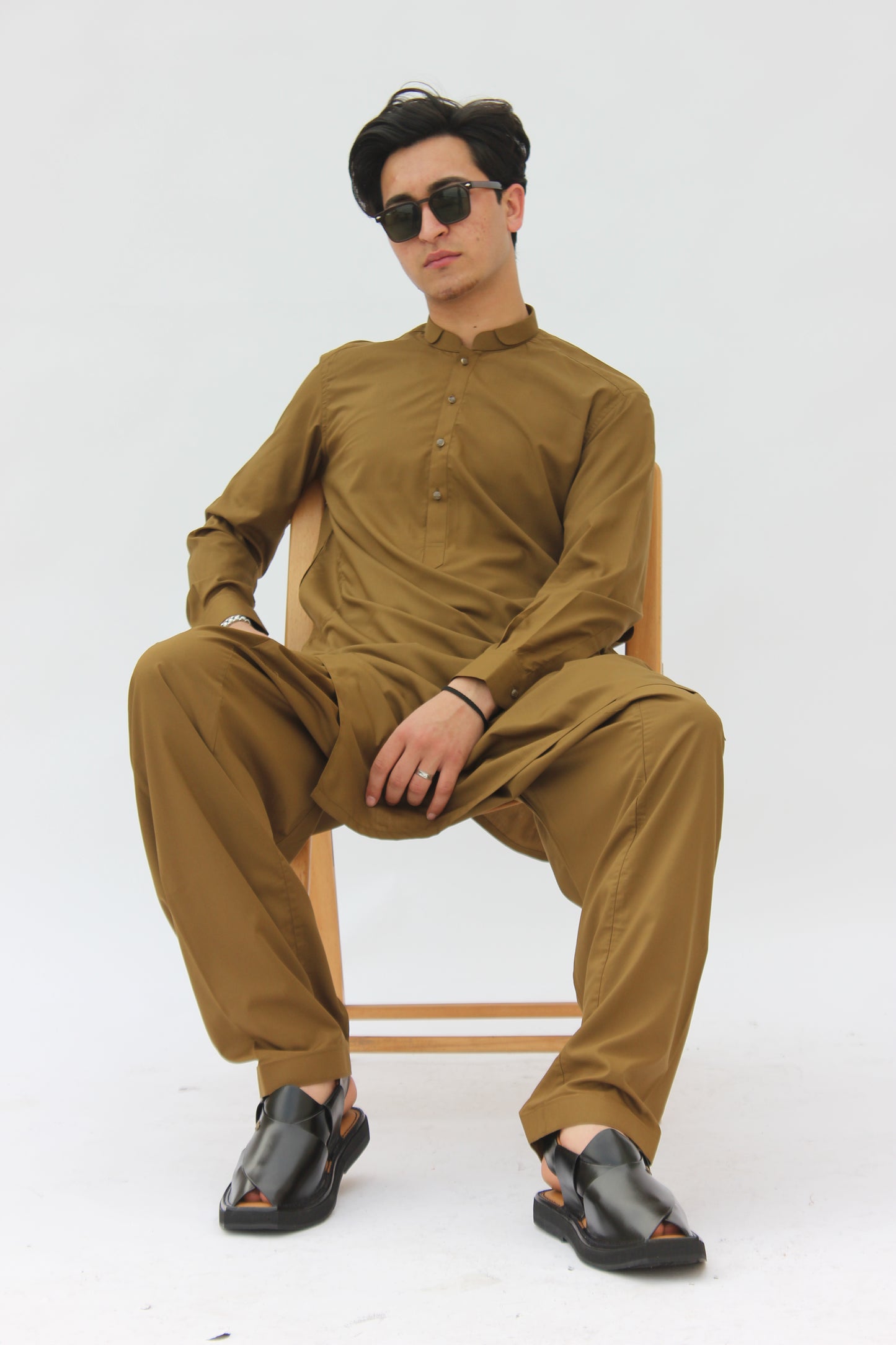 Premium Quality Musturd Double Ban Kameez Shalwar