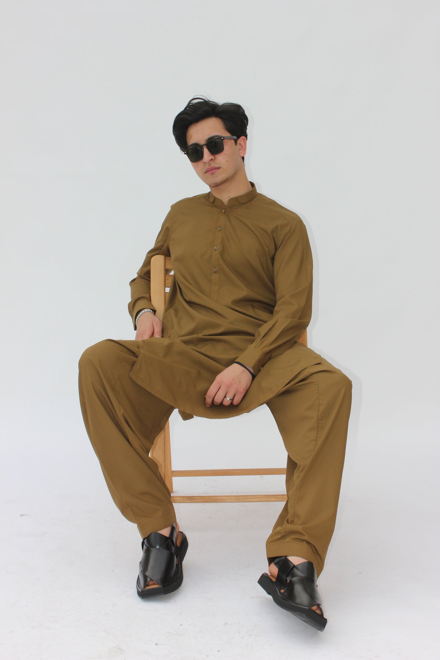 Premium Quality Musturd Double Ban Kameez Shalwar