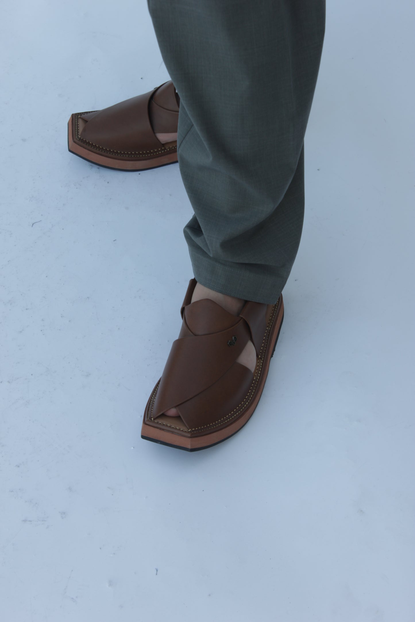 Premium Quality Olive Gray Kameez Shalwar