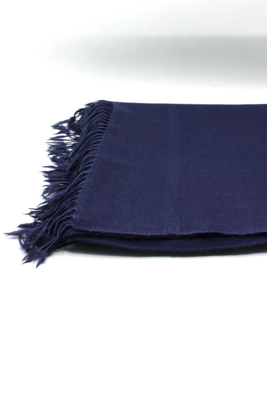 High Quality Single Fiber Pure Wool Navy Blue Plain Shawl